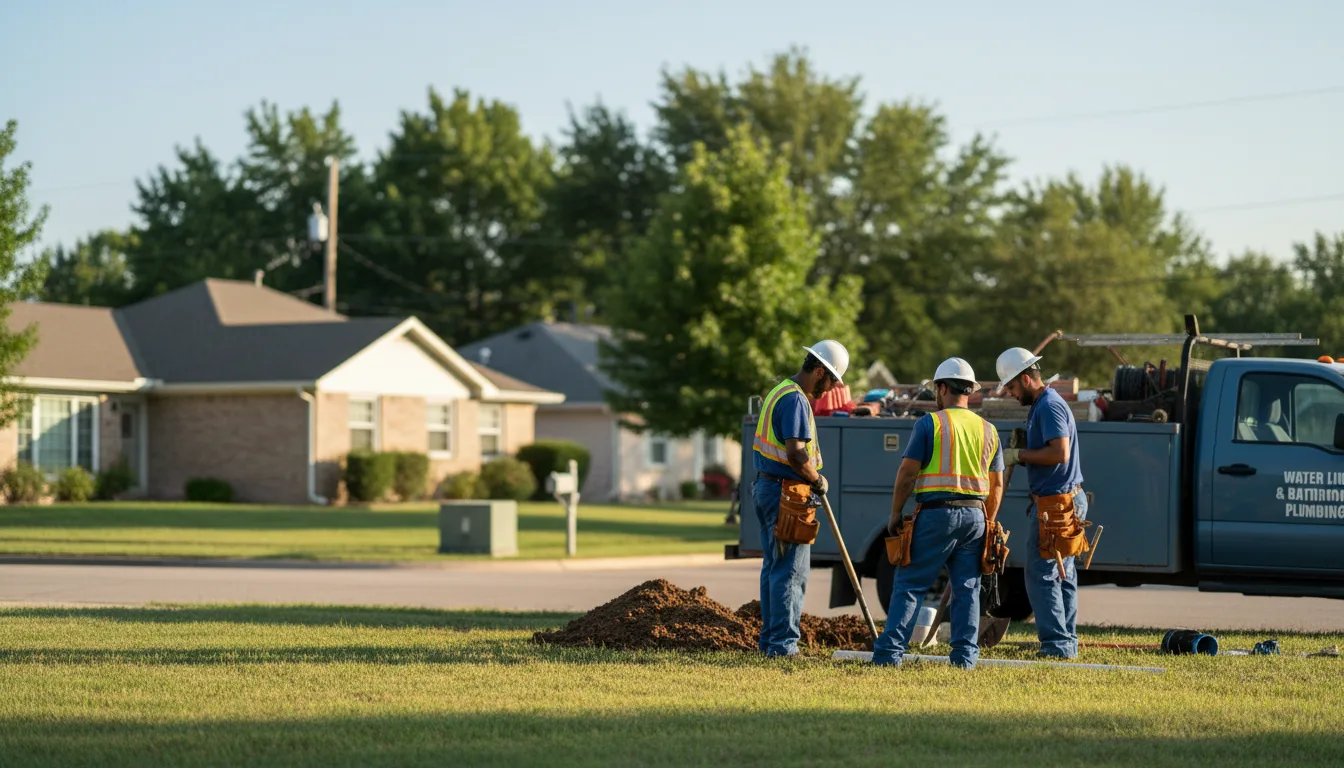 Residential water line and bathroom plumbing service in Dover, NH